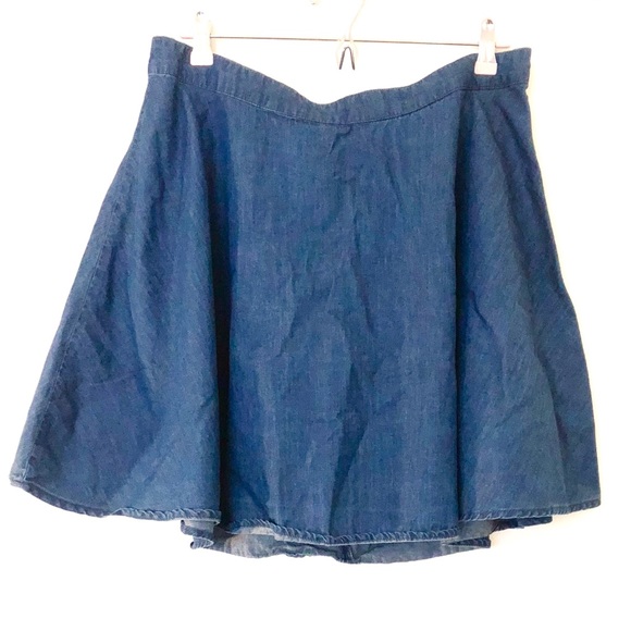 denim skater skirt forever 21